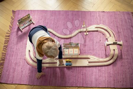 Drewniane zabawki  - Drewniany tor wyścigowy Porsche Racing Set Big Eichhorn_1