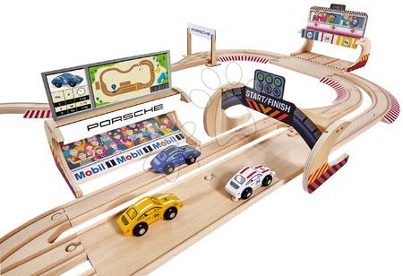 Fa kisautók - Fa autópálya Porsche Racing Set Big Eichhorn - 5