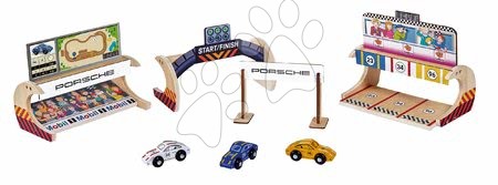 Fa kisautók - Fa autópálya Porsche Racing Set Big Eichhorn - 7