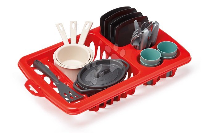 Kuchnie dla dzieci | Strona 18 - Suszarka do naczyń z zestawem obiadowym Draining Board 100% Chef Écoiffier