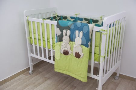 Detské deky - Paplón Sateen Rabbits toTs smarTrike Zajačik 100 % bavlna saténový vzhľad zelený od 0 mesiacov_1