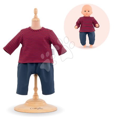 Bebés - Ropa de camisa a rayas y pantalones Corolle