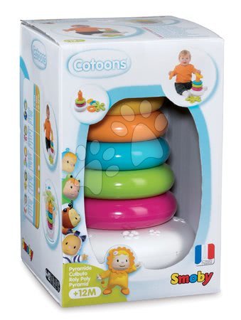 Vývoj motoriky - Skládací pyramida Cotoons Roly Poly Smoby - 3