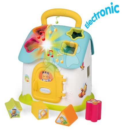 Hračky pre najmenších - Didaktický elektronický domček Shape House Cotoons Smoby