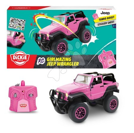 Samochodziki na pilota - Autko zdalnie sterowane RC Jeep Wrangler Girlmazing Jada - 3