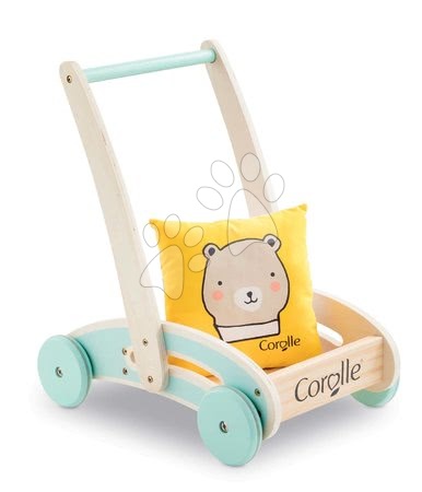 Járássegítők - Fa járássegítő és babakocsi Wooden Baby Walker Pilow Corolle - 2