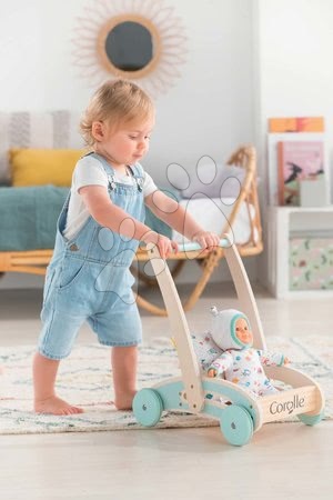 Járássegítők - Fa járássegítő és babakocsi Wooden Baby Walker Pilow Corolle - 12