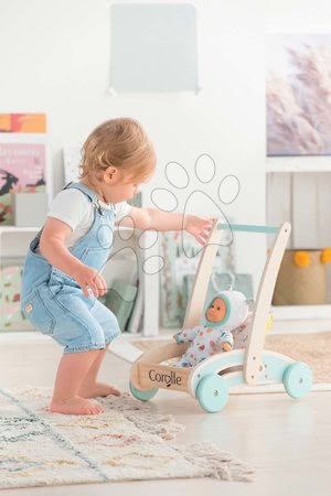 Járássegítők - Fa járássegítő és babakocsi Wooden Baby Walker Pilow Corolle - 3