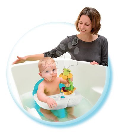 Igrače za v banjo - Sedež za kopanje Žaba Baby Bath Time Cotoons Smoby - 1