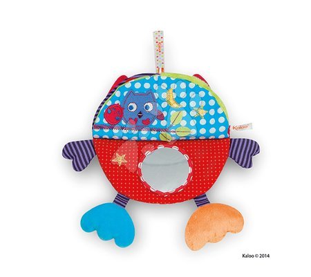 Játékok kiságy fölé - Plüss multiaktív baglyos könyv tükörrel Colors-My Activity Book Owl Kaloo - 5