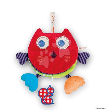 Játékok kiságy fölé - Plüss multiaktív baglyos könyv tükörrel Colors-My Activity Book Owl Kaloo - 3