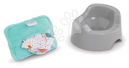 Doplňky pro panenky - Nočník s utěrkami Potty & Baby Wipe Corolle