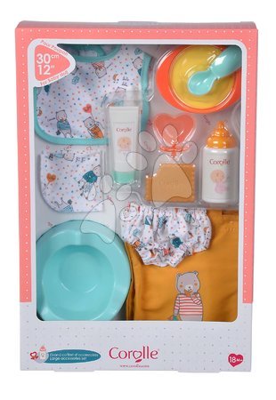 Doplňky pro panenky - Jídelní souprava s taškou a bryndáčkem Mealtime Set Corolle - 2