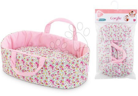 Postieľky a kolísky pre bábiky - Prenosná postieľka Carry Bed Floral Corolle_1
