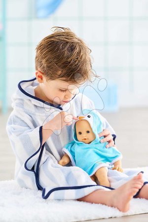 Heless 1677 - Peignoir pour poupée « AHOI » au Motif Marin, matière Ultra-Douce, pour poupées et Peluches de 28 à 35 cm