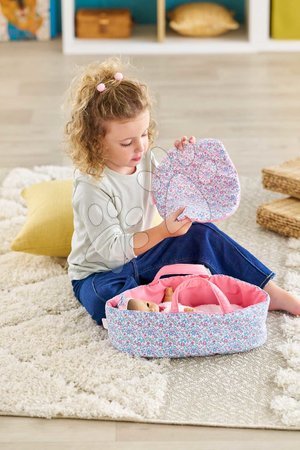 Doll cradles and beds - Portable doll carry bed for 30 cm doll Flowered Carry Bed Corolle - 2
