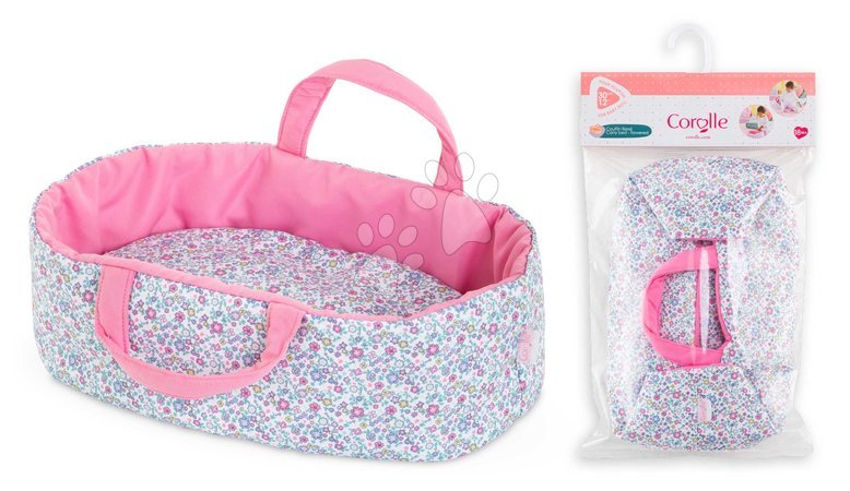 Doll cradles and beds - Portable doll carry bed for 30 cm doll Flowered Carry Bed Corolle - 14