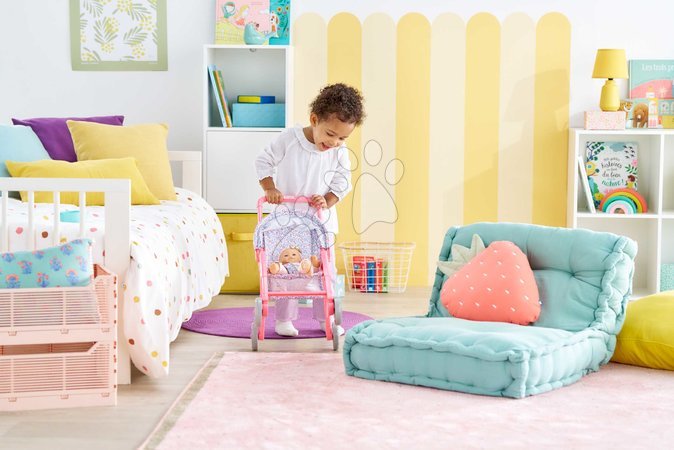 Kočíky od 18 mesiacov - Športový kočík so sklápacou strieškou Flowered Stroller Corolle - 13