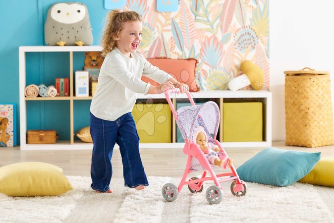 Kočíky od 18 mesiacov - Športový kočík so sklápacou strieškou Flowered Stroller Corolle - 17