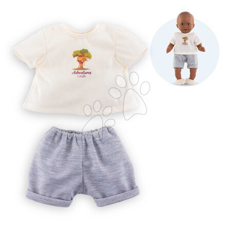 Oblečení pro panenky - Tričko a kraťasy pro panenku na běbiku T-Shirt & Short Little Explorer Mon Premier Poupon Corolle - 1