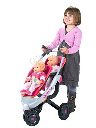 Kočárky od 18 měsíců - Kočárek pro panenky dvojčata Maxi Cosi & Quinny Twin Smoby - 1