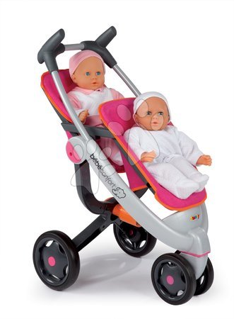 Kočárky od 18 měsíců - Kočárek pro panenky dvojčata Maxi Cosi & Quinny Twin Smoby - 2