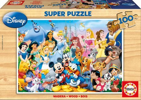 Hosszú téli esték - Fa puzzle Disney világ Educa