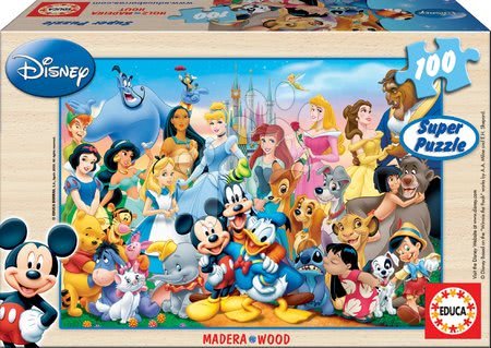 Puzzle pro děti - Dřevěné puzzle Disney svět Educa_1