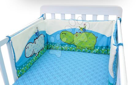 Produse bebe - Protector de cap pentru pătuţ bebe Sateen Hippo toT's-smarTrike_1