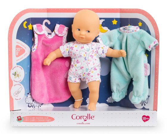 Igrače dojenčki od 18. meseca - Spalna vreča za lutko Mini Calin Good Night Set Butterflies Mon Premier Poupon Corolle