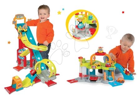 Mașinuțe - Set pistă de maşini Mega Jump Vroom Planet Smoby