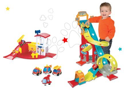 Kompleti avtomobilčki - Komplet skakalna avtosteza Vroom Planet Mega Jump Smoby