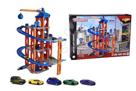 Hračky pre chlapcov od 5 rokov - Garáž 5 poschodová Motor Lift Center Majorette_1