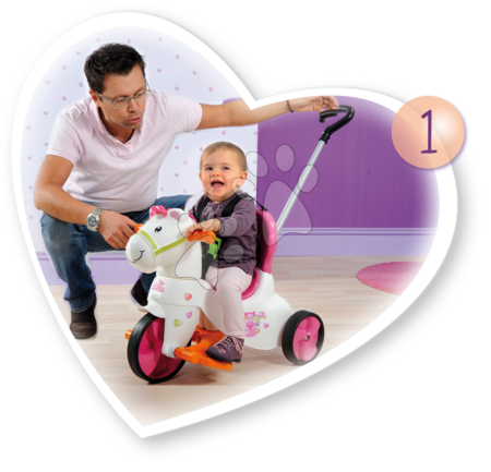Tříkolky od 10 měsíců - Minikiss Tipony Smoby - 2