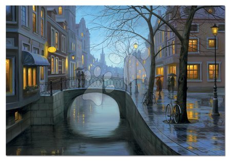 Puzzle 500 dílků - Puzzle Rainy Evening, Eugene Lushpin Educa - 1