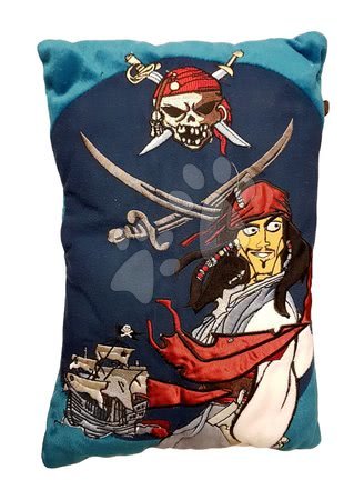Plyšové vankúše - Vankúš Piráti z Karibiku Ilanit modrý 40*25 cm