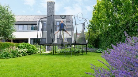 Trampoline mit Sicherheitsnetz - EXIT Silhouette Trampolin ø244cm - schwarz_1