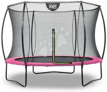 Hračky a hry na záhradu - Trampolína s ochrannou sieťou Silhouette trampoline Pink Exit Toys 