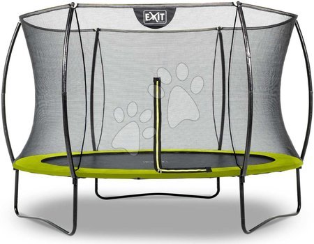 Jucării și jocuri pentru grădină - Trambulină cu plasă de siguranță Silhouette trampoline Green Exit Toys 