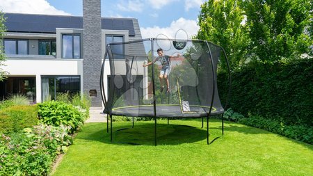 Jucării și jocuri pentru grădină - Trambulină cu plasă de siguranță Silhouette trampoline Black Exit Toys _1