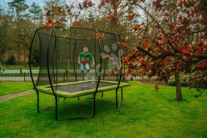 Trampoline mit Sicherheitsnetz - EXIT Silhouette Trampolin 244x366cm - grün - 8