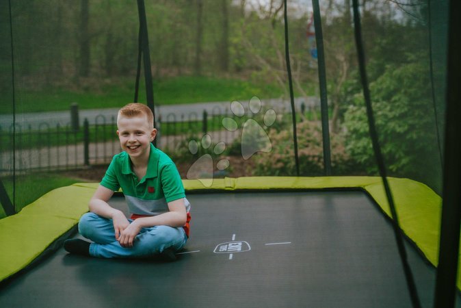 Trampoline mit Sicherheitsnetz - EXIT Silhouette Trampolin 244x366cm - grün - 9