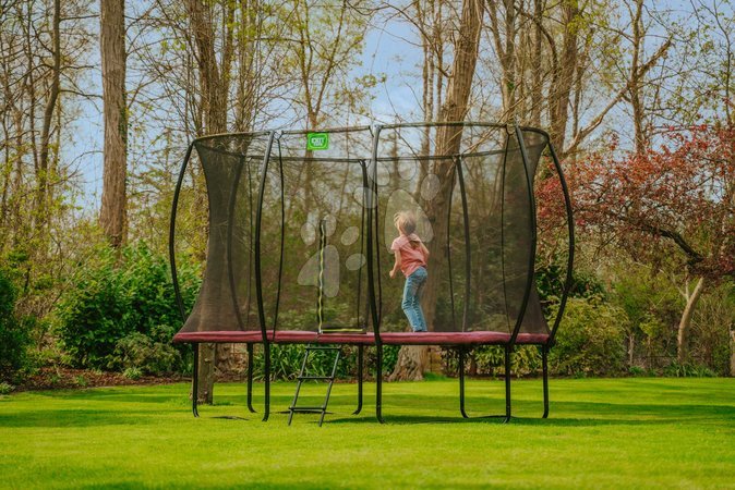 Trampoliny z siatką ochronną - Trampolina z siatką ochronną Silhouette trampoline Pink Exit Toys  - 10