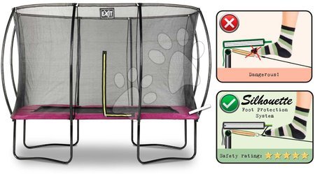 Trampolíny s ochrannou sítí - Trampolína s ochrannou sítí Silhouette trampoline Pink Exit Toys  - 3