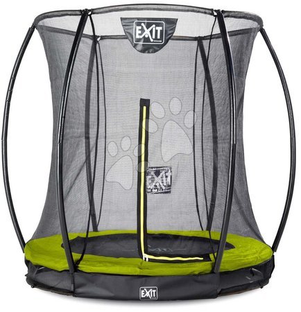 In Ground Trampolines  - EXIT Silhouette ground trampoline ø183cm with safety net - green