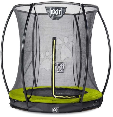 Trampoline - EXIT Silhouette Bodentrampolin ø183cm mit Sicherheitsnetz - grün