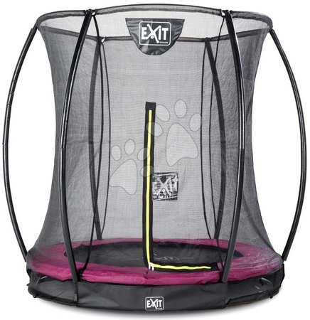 Trampoline - EXIT Silhouette Bodentrampolin ø183cm mit Sicherheitsnetz - rosa