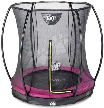 Trampoline - EXIT Silhouette Bodentrampolin ø183cm mit Sicherheitsnetz - rosa_1