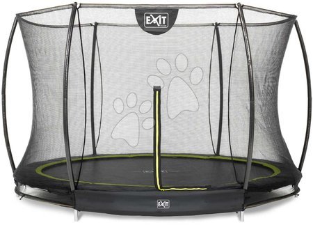 Bodentrampoline - EXIT Silhouette Bodentrampolin ø305cm mit Sicherheitsnetz - schwarz