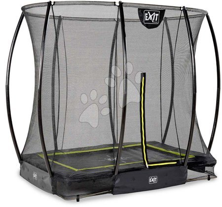 Bodentrampoline - EXIT Silhouette Bodentrampolin 153x214cm mit Sicherheitsnetz - schwarz_1